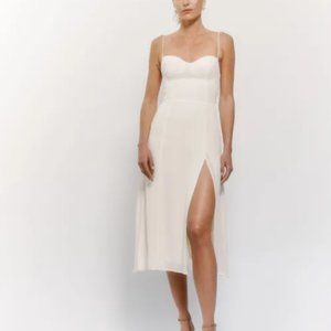 Reformation Juliette Dress Ivory Size 4 NWT